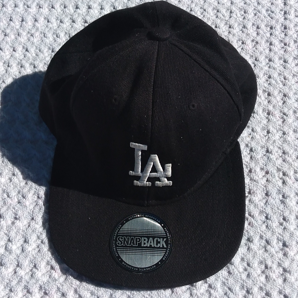 LA Dodgers Snapback Cap Black Adjustable